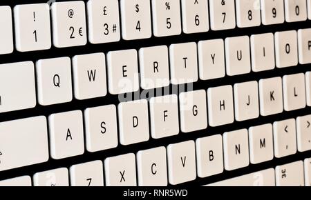 Closeup of a Apple Keyboard Stock Photo
