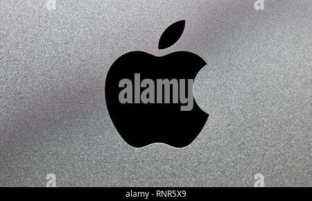 Apple logo - one of the worlds most recognised trademarks Stock Photo