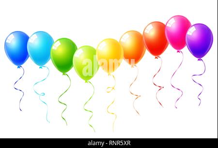 Colorful balloons vector set design. Colorful flat balloons. Balloons ...
