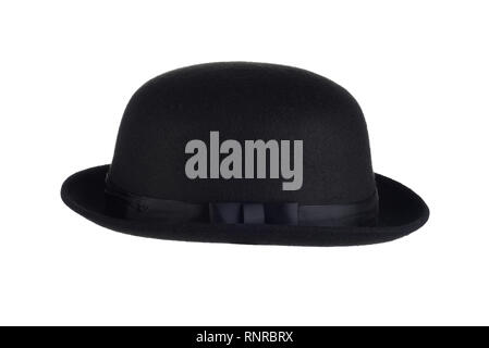 men isolated bowler black hat Stock Photo