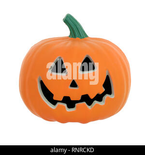 A Halloween pumpkin isolated on white with clipping path Stock Photo