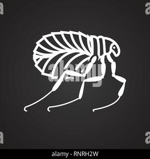 Pest icon on black background for graphic and web design, Modern simple vector sign. Internet concept. Trendy symbol for website design web button or mobile app. Stock Vector