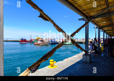 Fishing boats in Kalk Bay Harbour, near Cape Town, South Africa Stock Photo