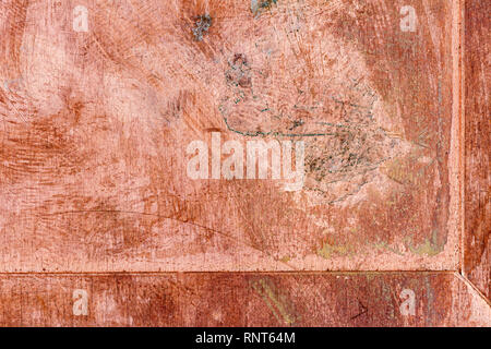 Scratched dirty dusty copper plate texture, old metal background. Cloudy and scratchy copper metal texture. Stock Photo