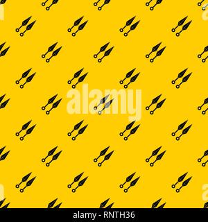 Ninja weapon kunai pattern vector Stock Vector