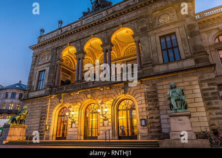HDR-photo in the first morning light of the The Royal Danish Theatre  at Kongens Nytorv in Copenhagen, Febryary 16, 2019 Stock Photo