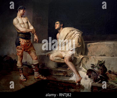 Gladiators - The Meta Sudan, Rome 1882 Jose Moreno Carbonero, 1860-1942, Spain, Spanish, Stock Photo