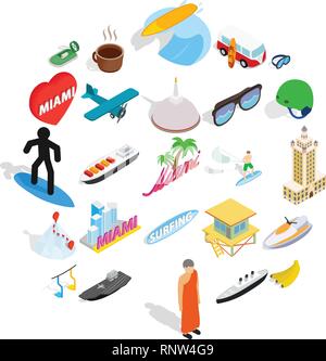 Probationary icons set, isometric style Stock Vector