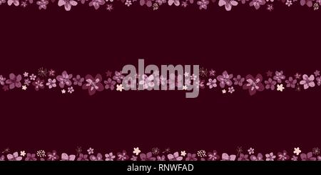 Sophisticated vector pink burgundy floral pattern Stock Vector