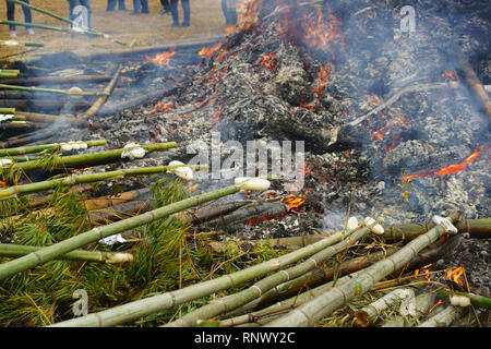 Dondo-Yaki, traditional event in Japan Stock Photo