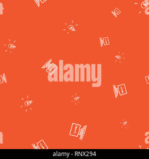 Seamless pattern of inspiration for writing software code. Children s drawing, doodle Stock Photo