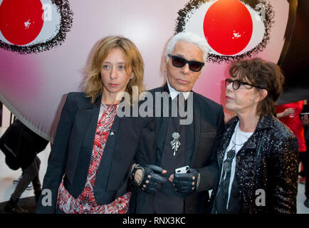 Karl Lagerfeld attends at the Sho Uemura event at Espace Commines