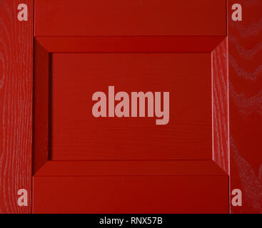 red painted wood panel - horizontal - closeup Stock Photo
