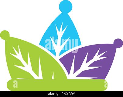 Leaf Logo Design Vector Template Isolated Stock Vector