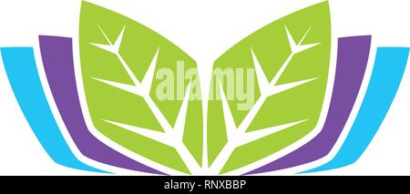 Leaf Logo Design Vector Template Isolated Stock Vector