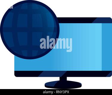 computer world copyright protection of intellectual vector illustration Stock Vector