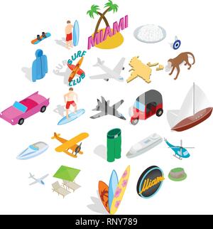 Survive icons set, isometric style Stock Vector