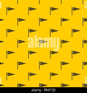 Meteorology windsock inflated by wind pattern vector Stock Vector