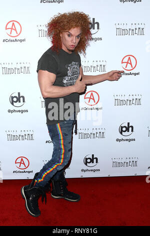 Criss Angel Celebrates The Official Grand Opening Of MINDFREAK at Planet Hollywood Resort & Casino  Featuring: Carrot Top Where: Las Vegas, Nevada, United States When: 20 Jan 2019 Credit: Judy Eddy/WENN.com Stock Photo