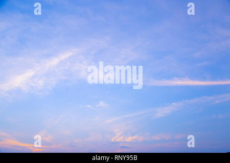 Pastel sunset sky in pink, purple and blue Stock Photo