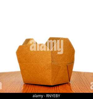 Open box made from corrugated fibre board Stock Photo