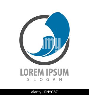 Abstract circle logo concept design. Symbol graphic template element Stock Vector