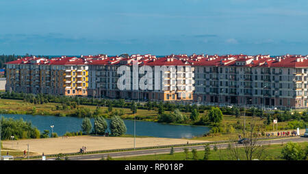 Cityscape in the Adler district of Sochi in Russia. Resort Stock Photo