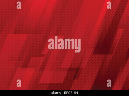 Red halftone dot pattern flyer template - vector brochure background ...