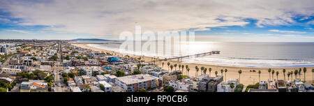 Venice beach Los Angeles California LA Aerial USA Stock Photo