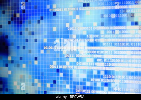 world of digital data. global connections by cyber information transmitted. security in digital business concepts. blue data power grid. Stock Photo