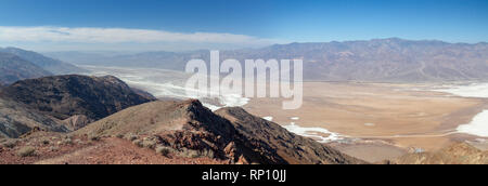 Early morning panoramic view from Dantes's View looking approx south, Death Valley National Park, California, United States. Stock Photo