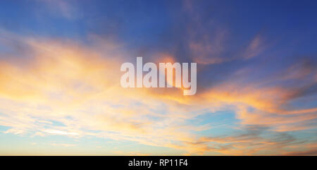 Color only sky with red and orange clouds Stock Photo