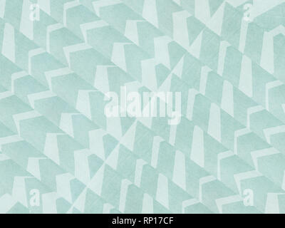 Zig zag design - turquoise and white design element - triangle geometric pattern Stock Photo