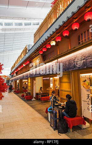 Japan, Honshu, Tokyo, Haneda Airport, International Terminal, Departure Area, Japanese Style Restaurant Stock Photo