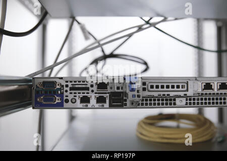Server Backend in a Datacenter Stock Photo