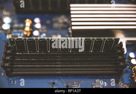 Computer Server Hardware Motherboard RAM Stock Photo