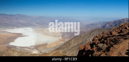 Early morning panoramic view from Dantes's View looking approx north, Death Valley National Park, California, United States. Stock Photo