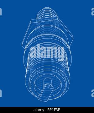 Vector spark plug concept Stock Vector