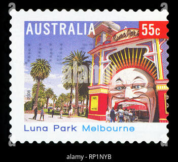 AUSTRALIA - CIRCA 2008: a stamp printed in the Australia shows Luna Park Melbourne, circa 2008 Stock Photo