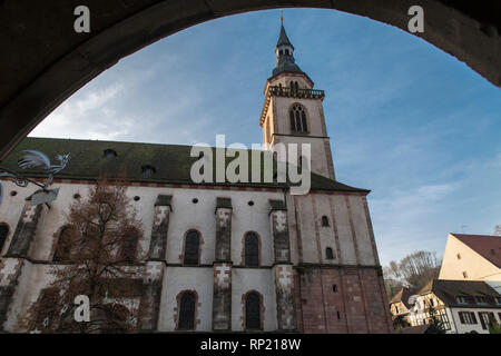 Eglise d'Andlau, Alsace, Bas-Rhin, France Stock Photo