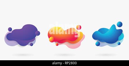Abstract modern gradient vivid color geometric shape of elements. Dynamical colored forms pattern for ad, poster, elements, artwork. vector eps10 Stock Vector