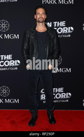 On The Record Red Carpet Grand Opening at Park MGM Saturday, January 19  Featuring: Shane West Where: Las Vegas, Nevada, United States When: 20 Jan 2019 Credit: Judy Eddy/WENN.com Stock Photo