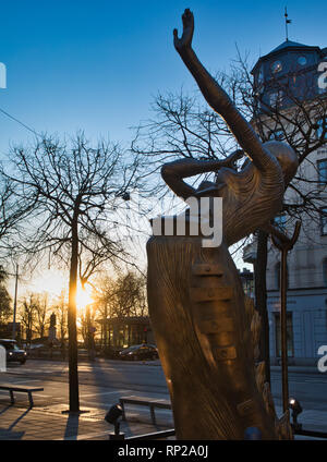 Woman Aflame (1936-37) monumental sculpture weighing more than 5 tonnes by Salvador Dali, Norrmalmstorg, Stockholm, Sweden, Scandinavia Stock Photo