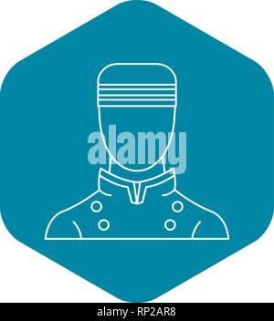 Doorman icon, outline style Stock Vector