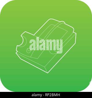 Mousetrap icon green vector Stock Vector
