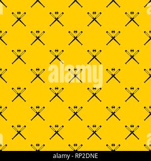 Crossed baseball bats and ball pattern vector Stock Vector