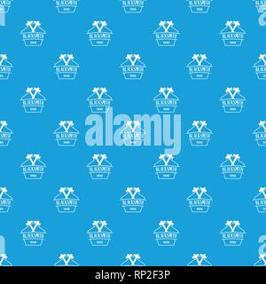 Hammer blacksmith pattern vector seamless blue Stock Vector