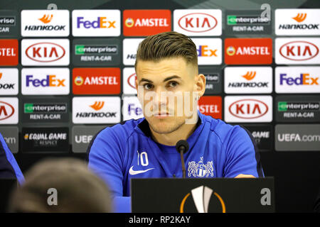 Naples, Italy. 20th Feb, 2019.  press conference of the FCA coach Zurich team captain Kololli.in photo: mister Zurich team.team captain Zurich Credit: Fabio Sasso/ZUMA Wire/Alamy Live News Credit: ZUMA Press, Inc./Alamy Live News Stock Photo