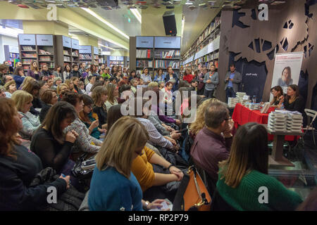 Thessaloniki, Greece. 20th Feb, 2019. Hannah Kent greets fans and signs copies of her book 'Burial Rites' and 'The Good People'  at public stores,Thessaloniki,Greece February 20th 2019 Credit: Pixelstock/Alamy Live News Stock Photo