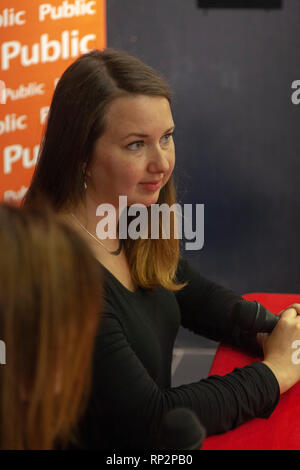 Thessaloniki, Greece. 20th Feb, 2019. Hannah Kent greets fans and signs copies of her book 'Burial Rites' and 'The Good People'  at public stores,Thessaloniki,Greece February 20th 2019 Credit: Pixelstock/Alamy Live News Stock Photo